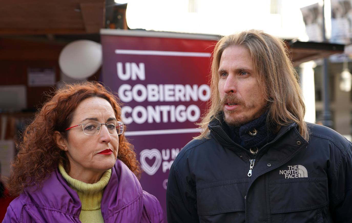 Marta Santos junto a Pablo Fernández. 