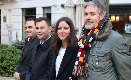 José Miguel Gnzález, Javier Cendón, Andrea Fernández y Pablo Calvo, los cuatro dipuptados electos por León. 