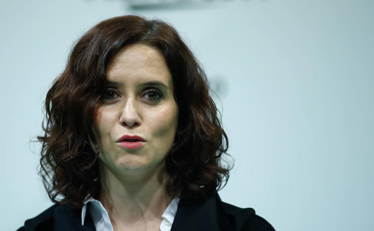 La presidenta de la Comunidad de Madrid, Isabel Díaz Ayuso. 