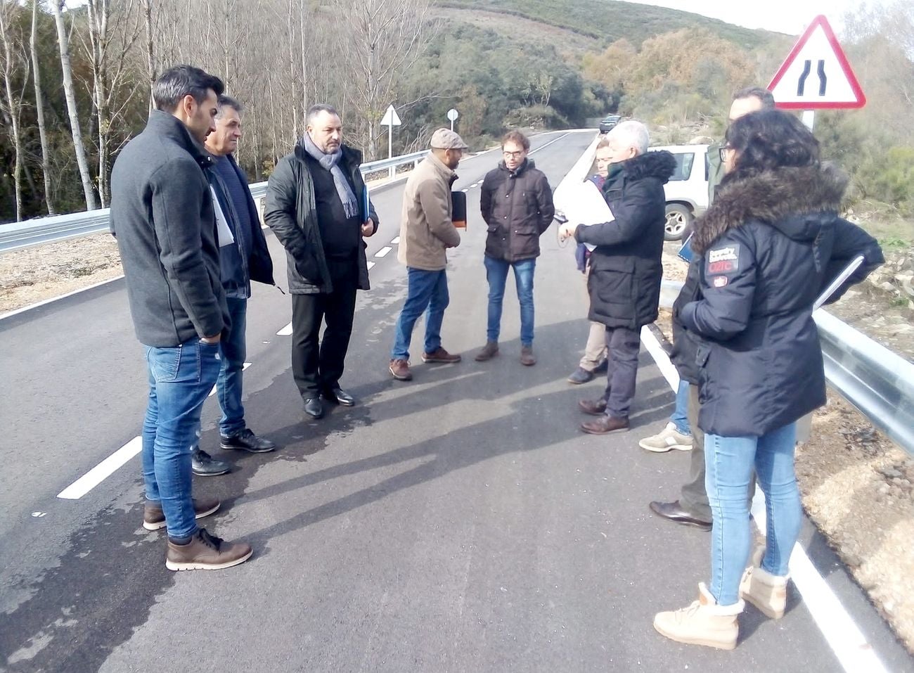 Imagen de la carretera recibida por la Diputación en Burbia.