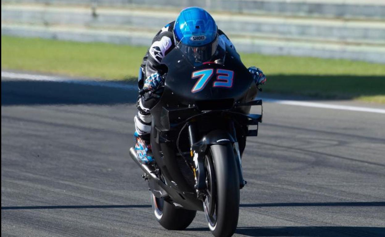 Álex Márquez, rodando este martes en el circuito Ricardo Tormo de Cheste. 