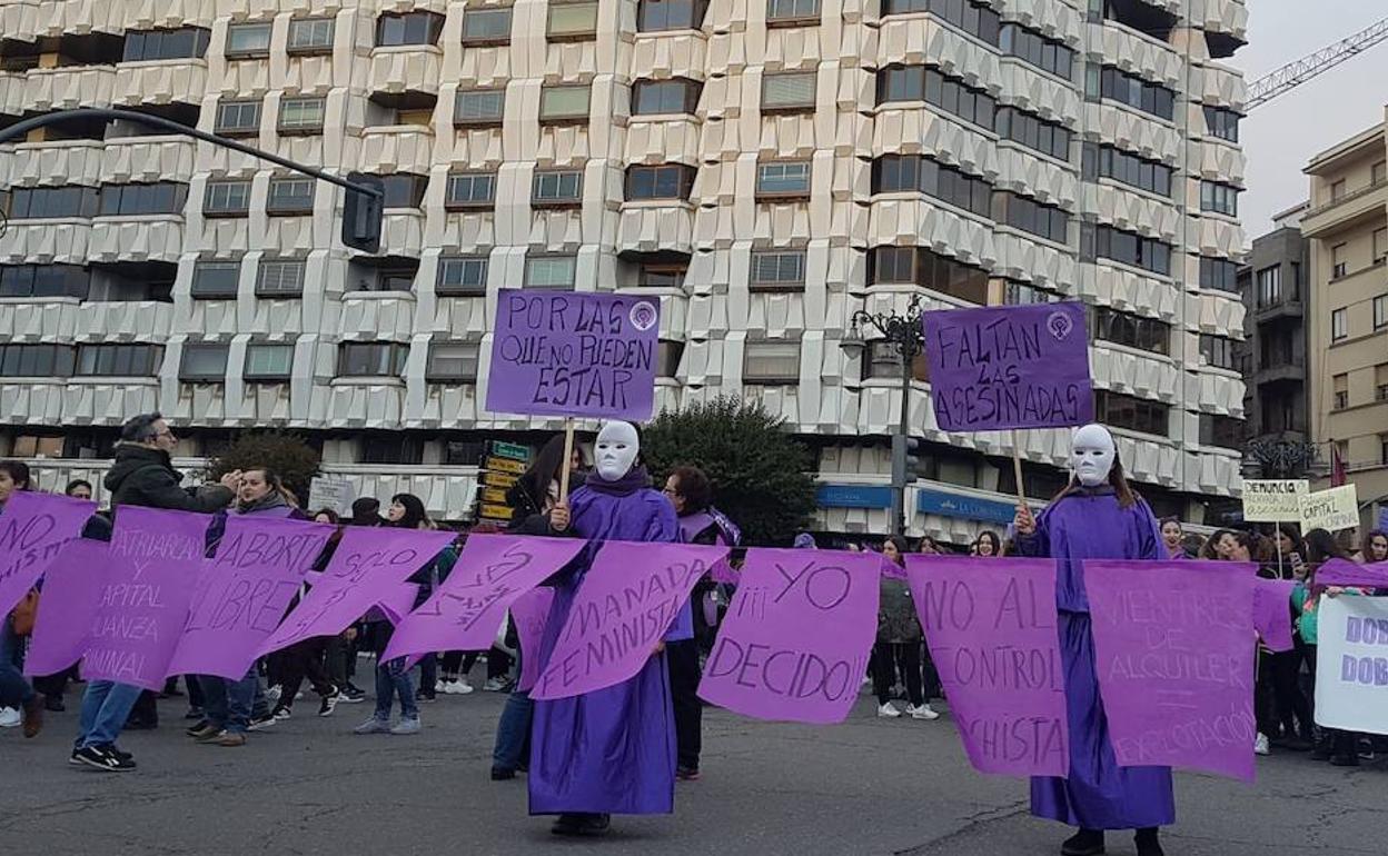 Imagen de la manifestación contra la violencia machista.