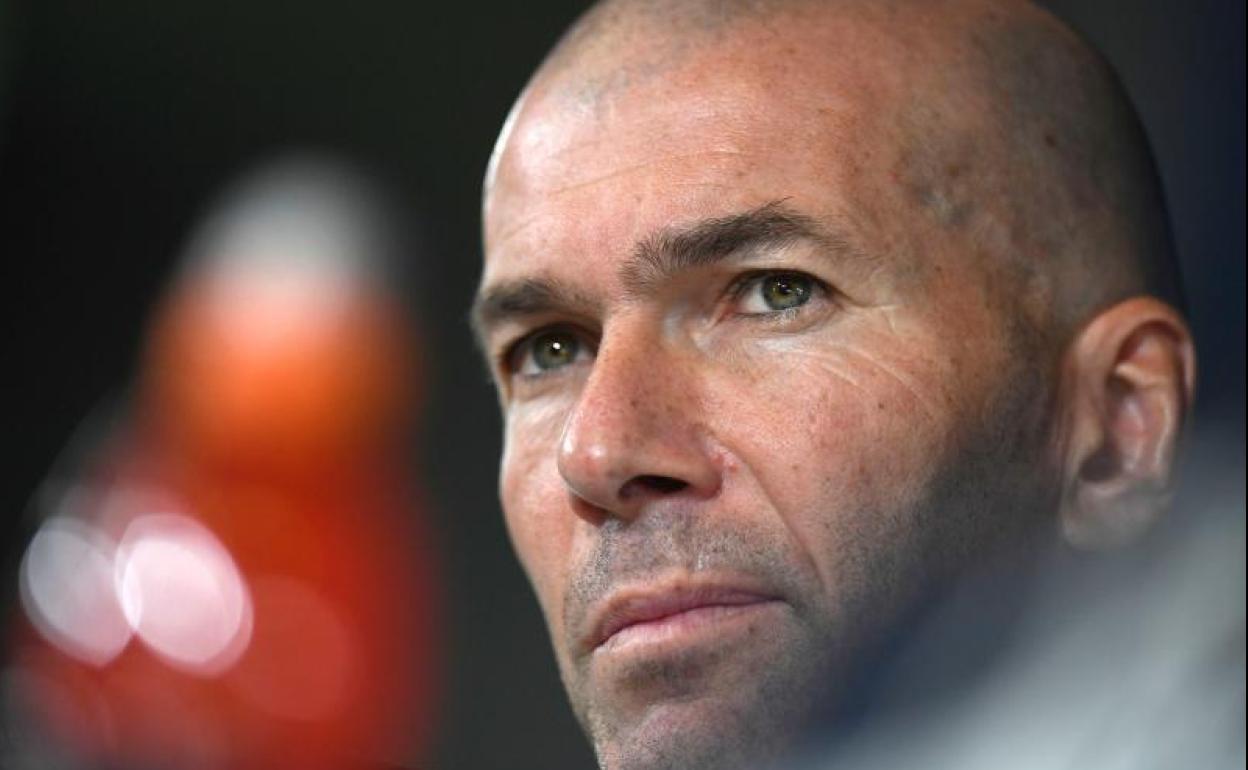Zinedine Zidane, durante su rueda de prensa previa al partido contra el PSG.
