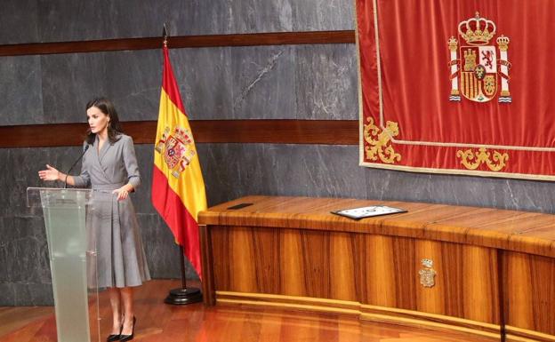 La reina Letizia, tras recibir el Premio del Observatorio contra la Violencia Doméstica y de Género 2019