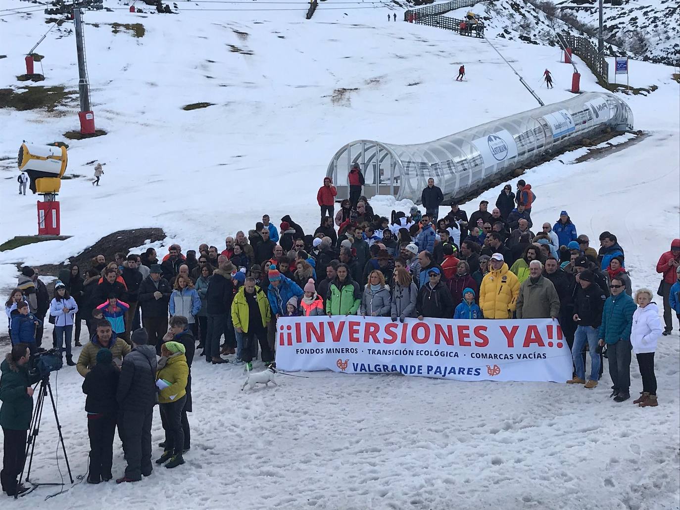 Fotos: Protesta en la estación de esquí de Pajares