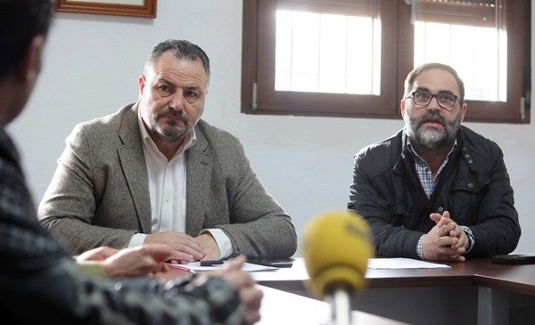 Morán y Fernández, durante su comparecencia.