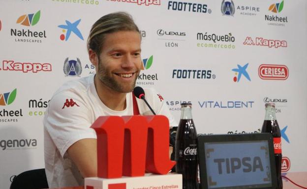 Aitor Fernández, en sala de prensa.