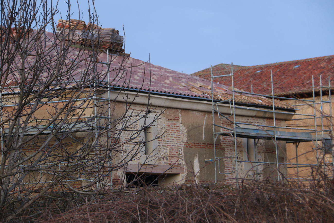 Fotos: Obras en la panera del Monasterio de Sandoval