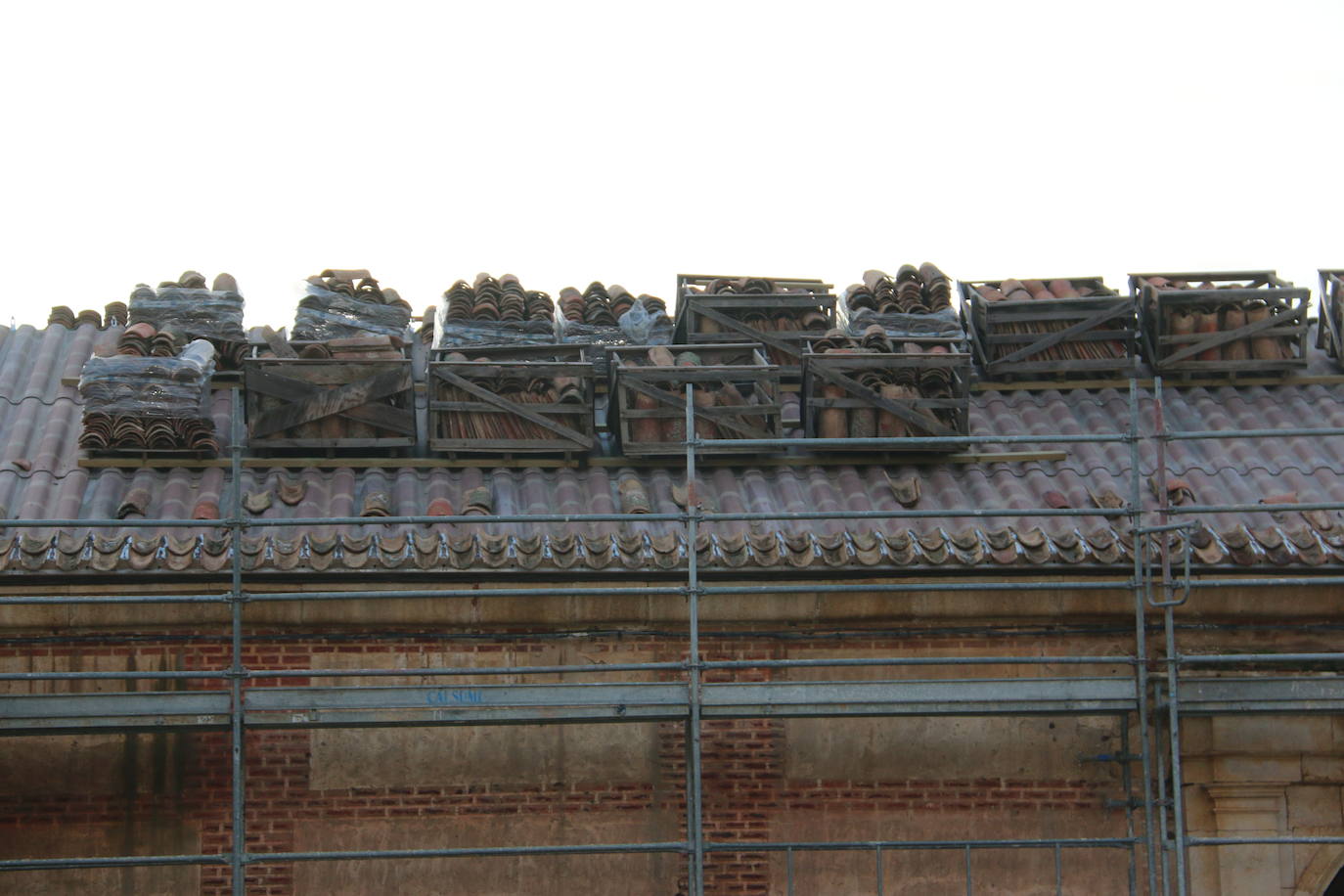 Fotos: Obras en la panera del Monasterio de Sandoval