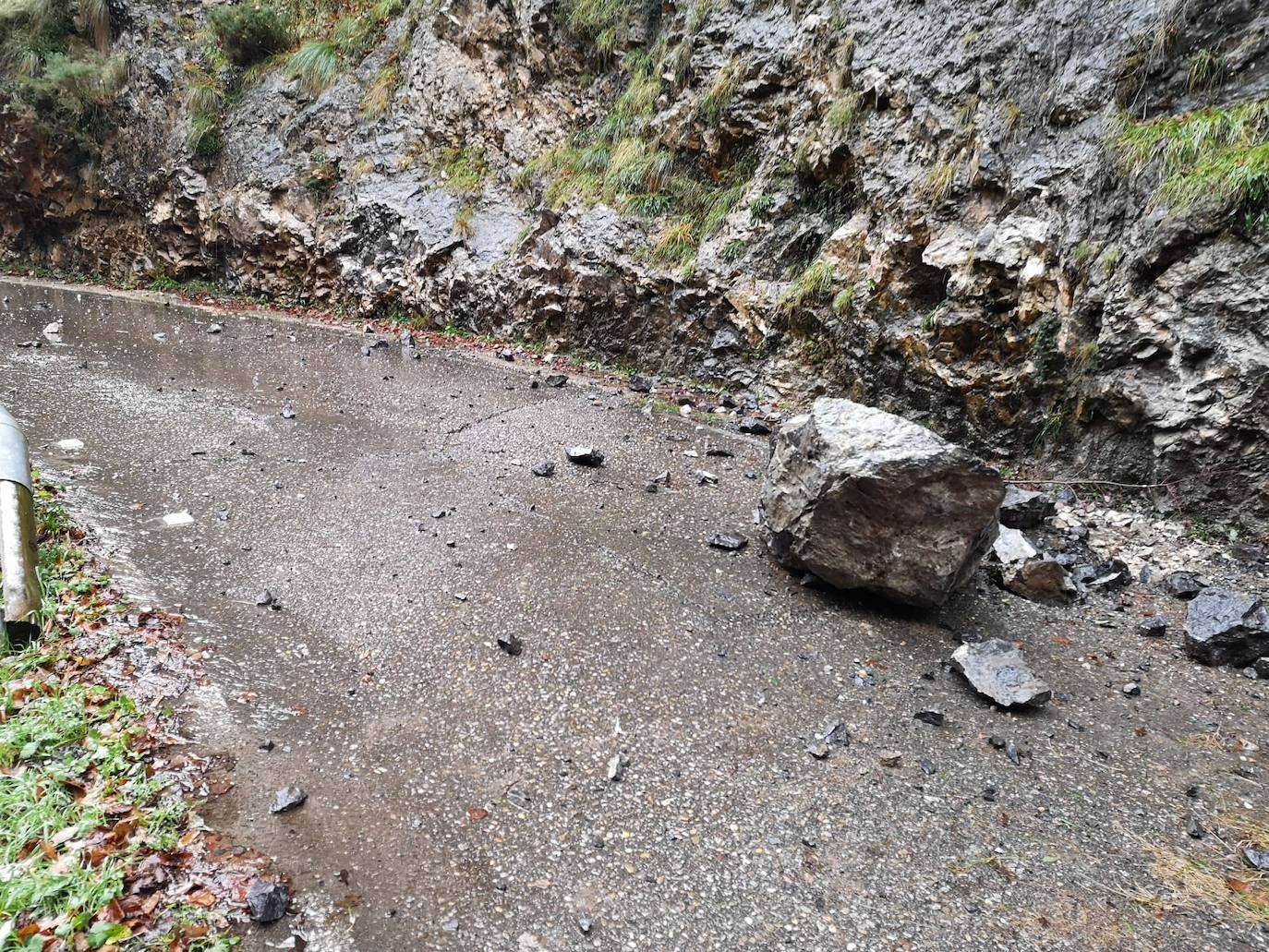 Fotos: Desprendimientos en Caín a causa del temporal