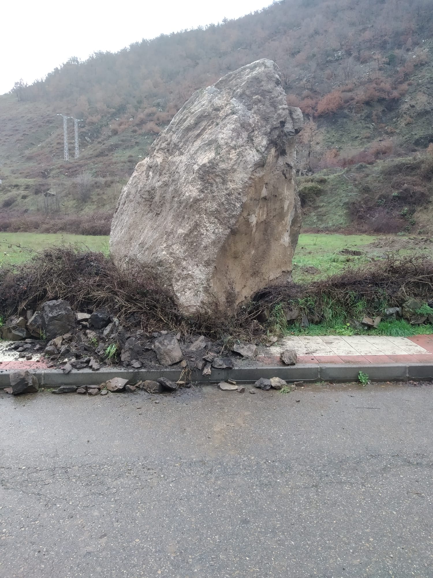 El desprendimiento de una roca en la 'Peña del Asno' en Puente de Alba ha provocado el corte de la conexión ferroviaria entre León y Asturias.