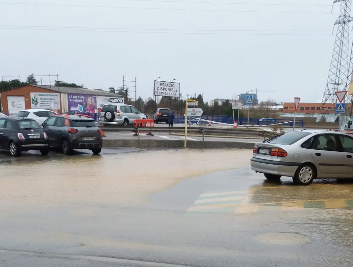 Imagen de la localida de Villaobispo inundada.