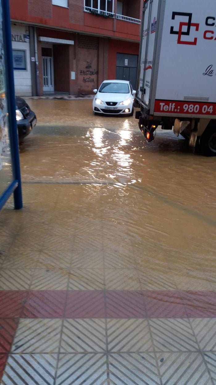 Imagen de la localida de Villaobispo inundada.