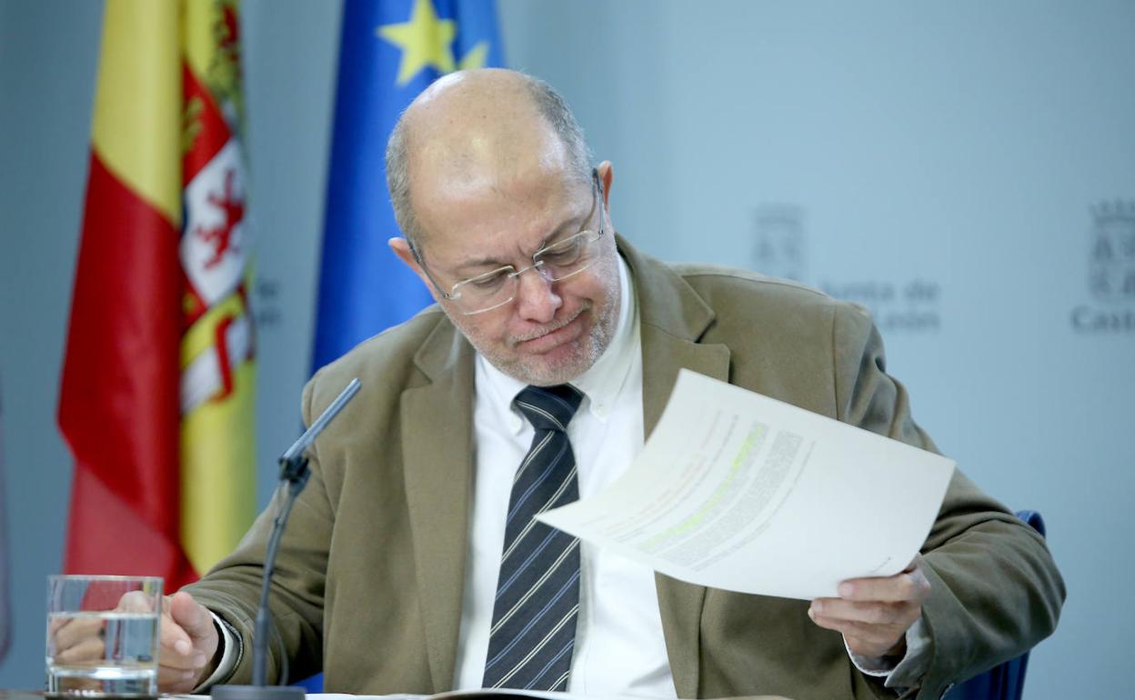 Francisco Igea, comparece en rueda de prensa posterior al Consejo de Gobierno.