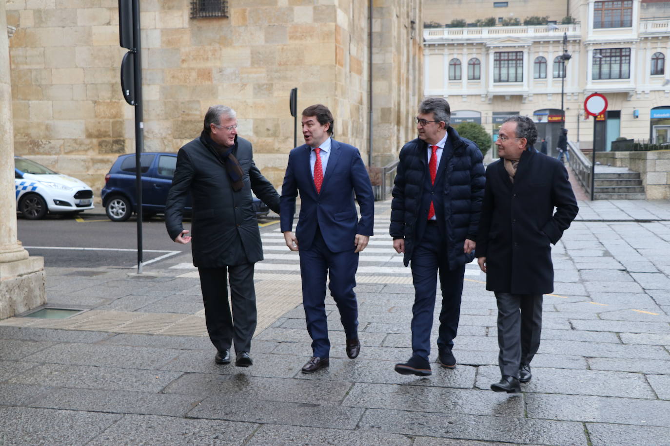 Fotos: Primer encuentro entre el alcalde de León, José Antonio Diez y el presidente de la Junta, Alfonso Fernández Mañueco