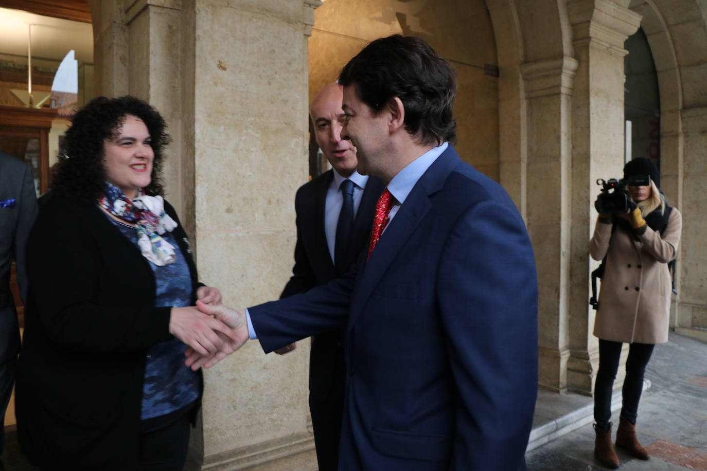 Fotos: Primer encuentro entre el alcalde de León, José Antonio Diez y el presidente de la Junta, Alfonso Fernández Mañueco