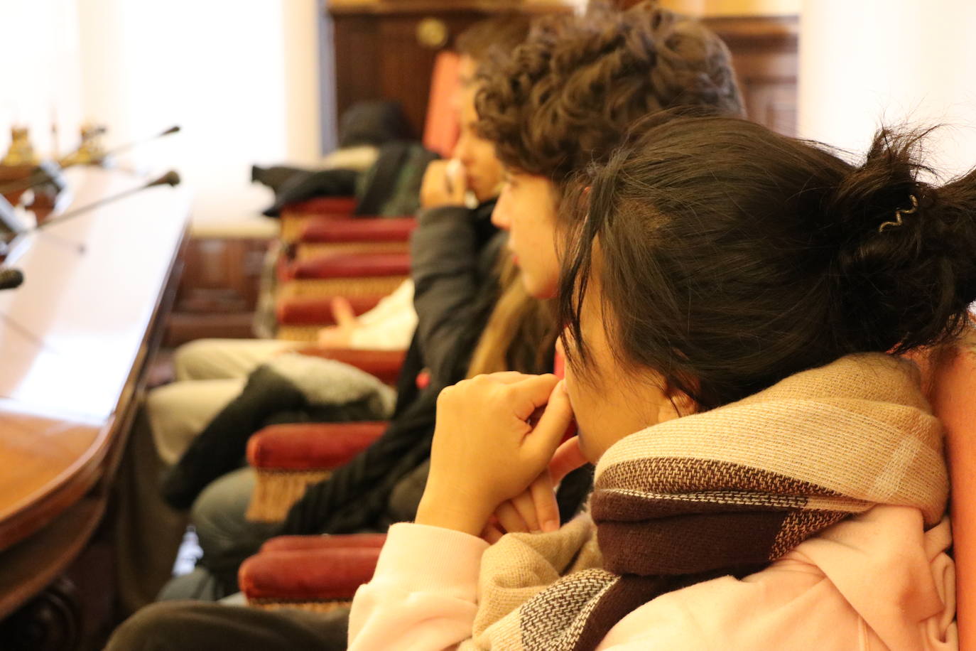 Fotos: Recepción de estudiantes franceses en el Ayuntamiento de León