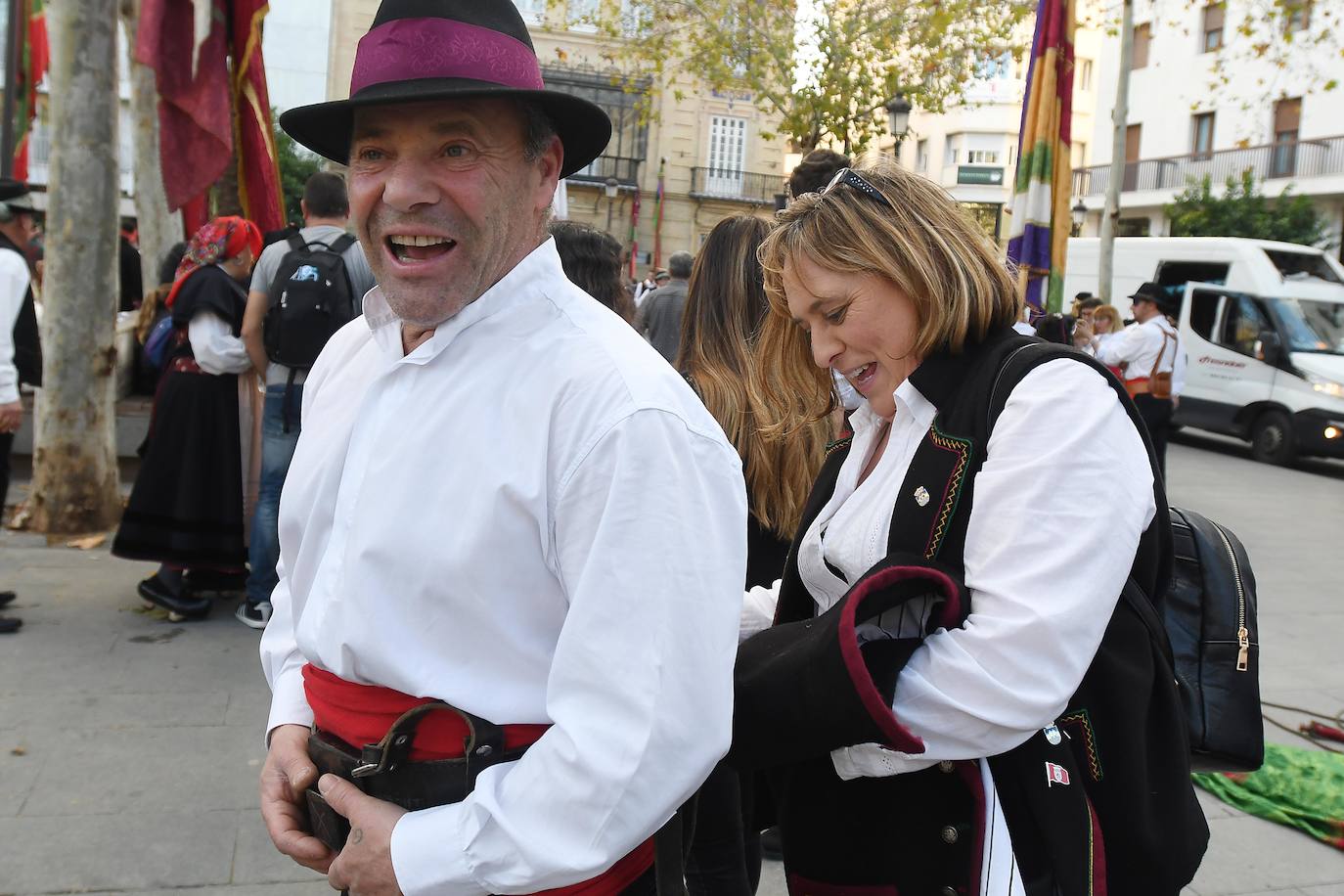 Fotos: La Diputación y los pendones pasean por Sevilla