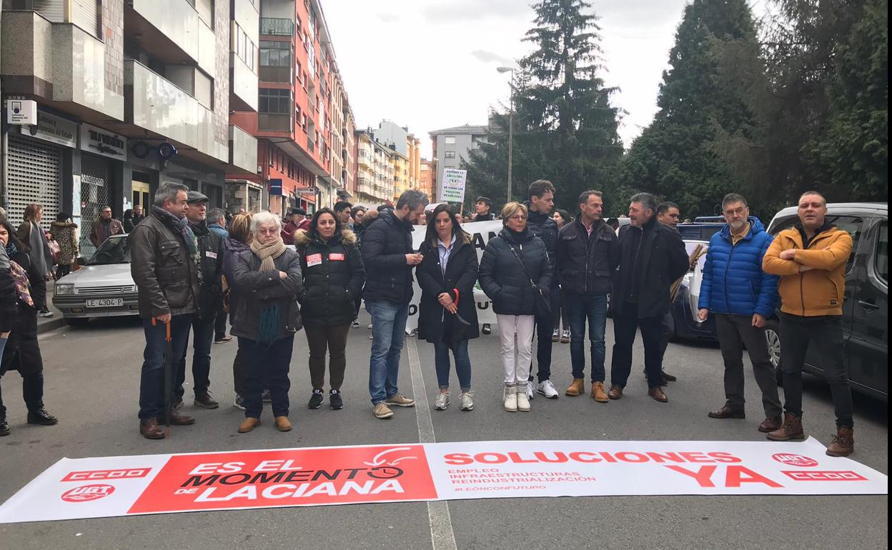 Inicio de la manifestación en Laciana.