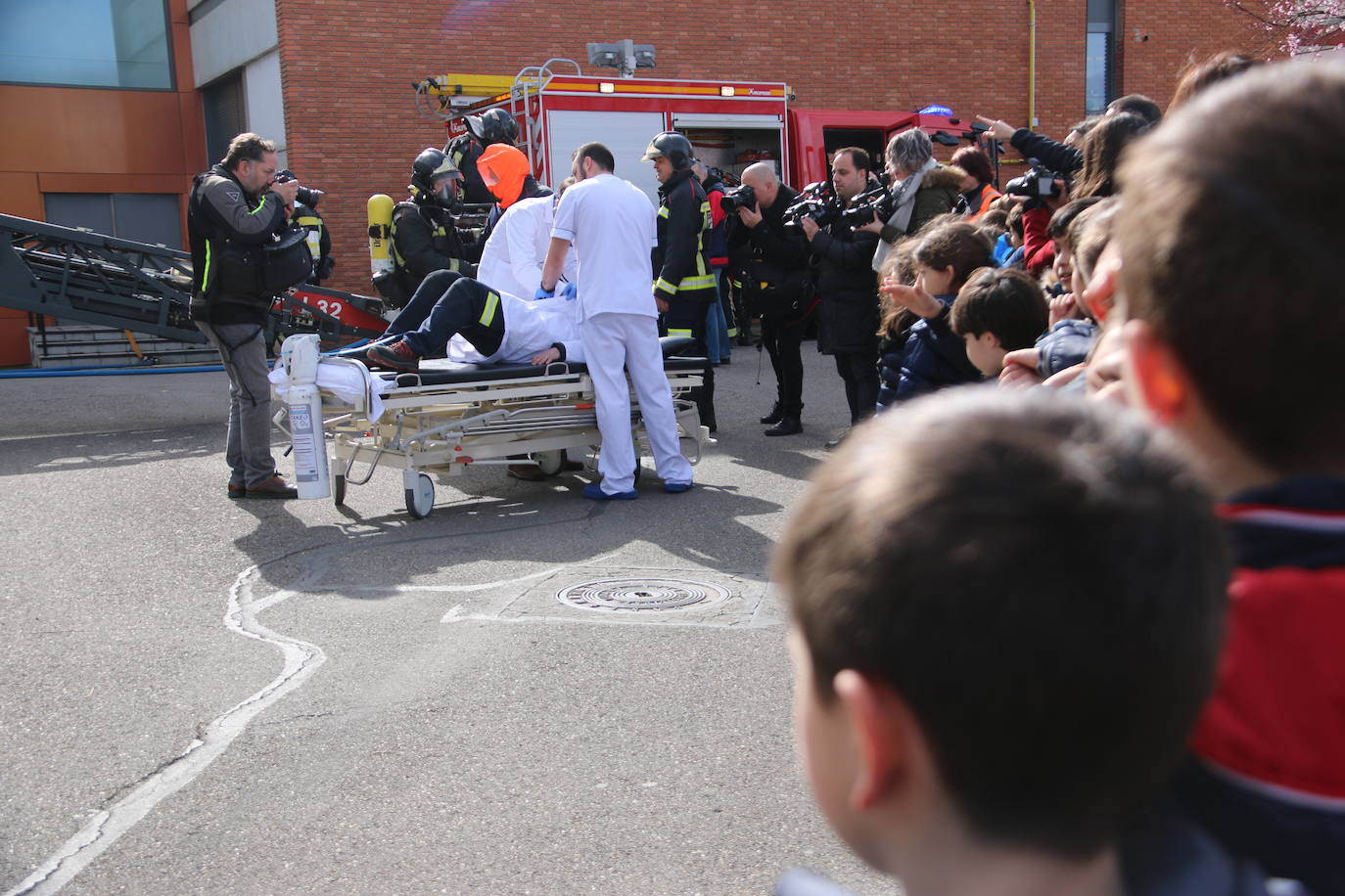 Fotos: Simulacro en el Hospital San Juan de Dios de León