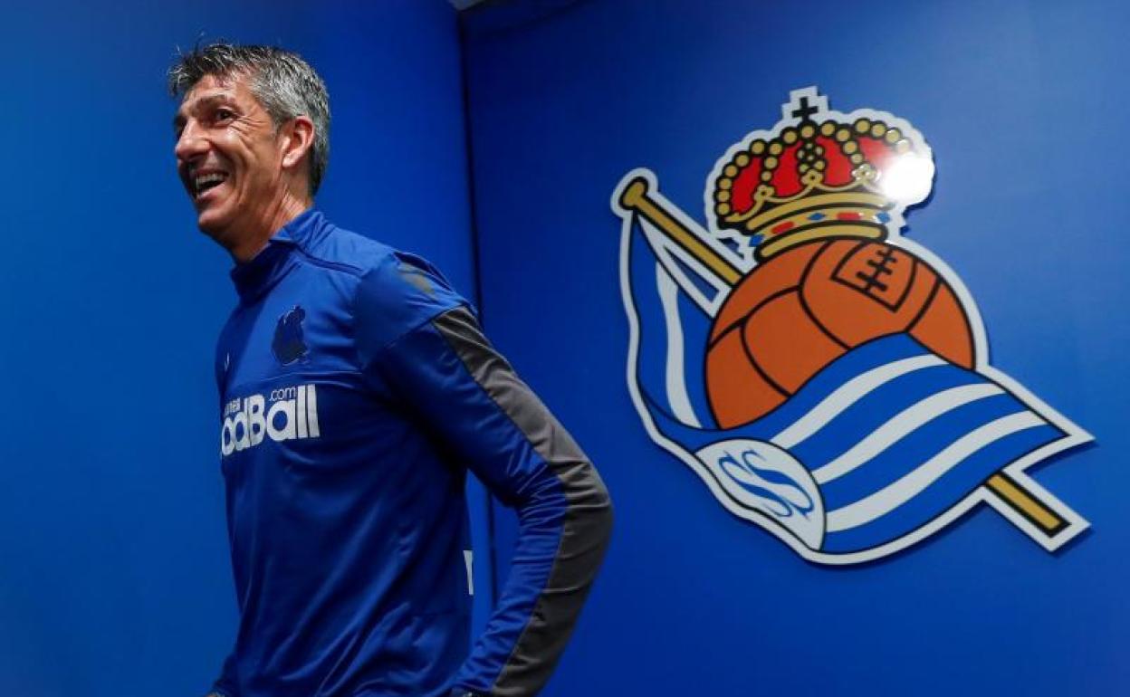 El entrenador de la Real Sociedad, Imanol Alguacil. 