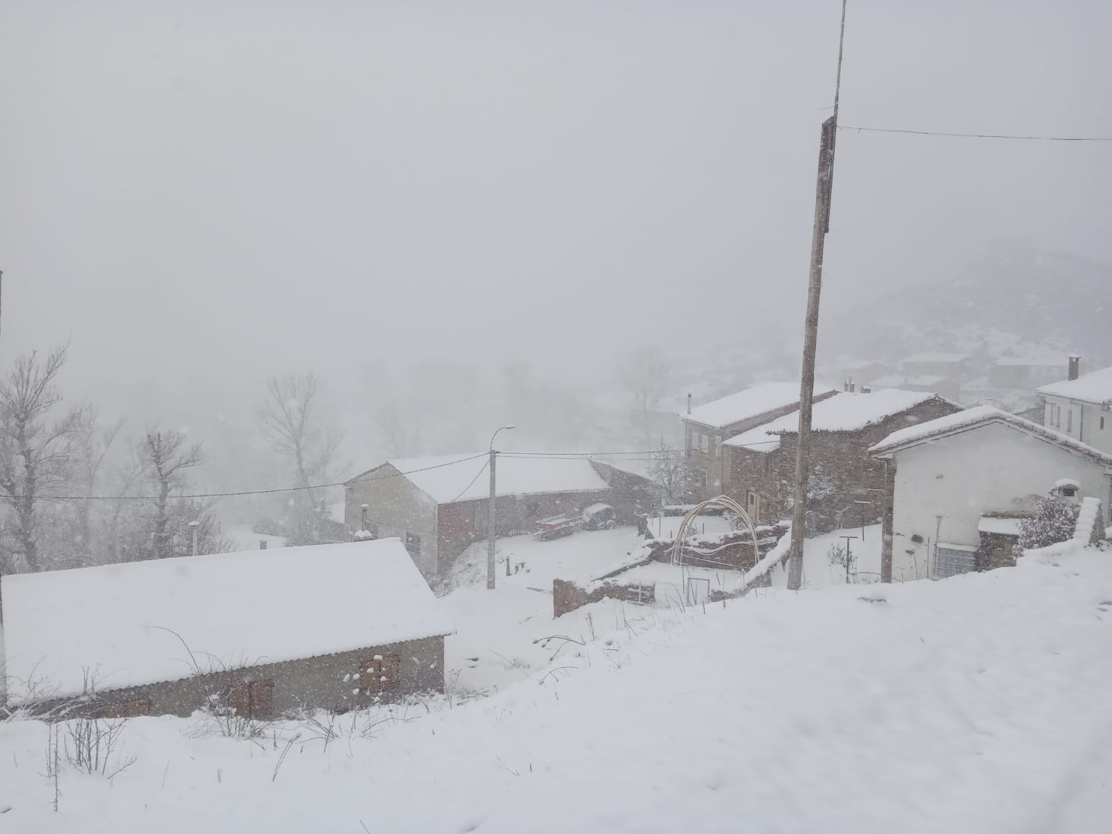 La comarca de Valderrueda afectada por el temporal de nieve.