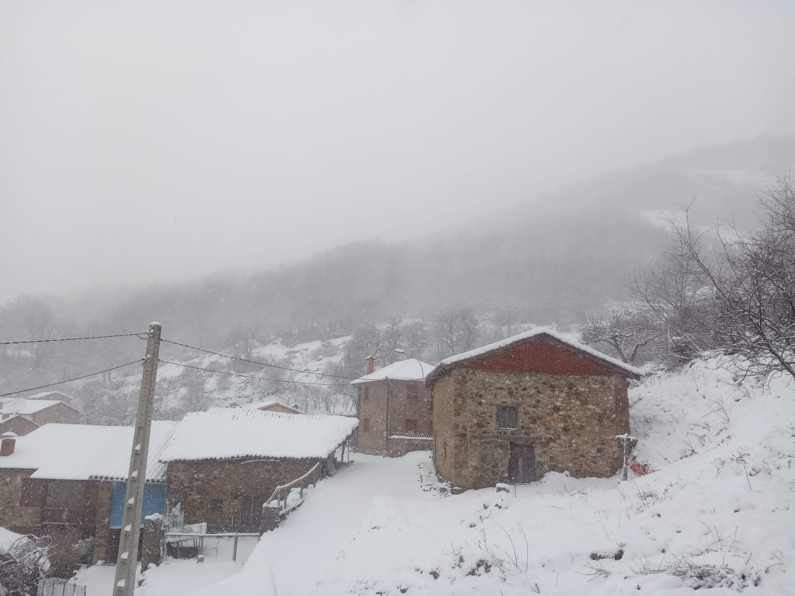 La comarca de Valderrueda afectada por el temporal de nieve.