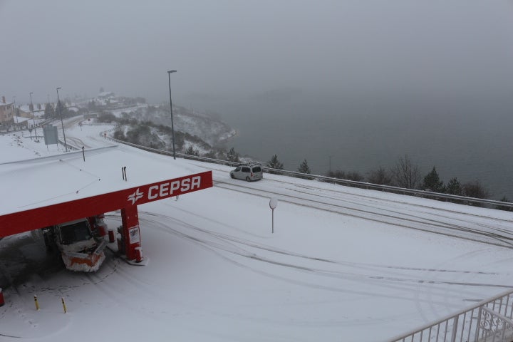 Riaño bajo la nieve.