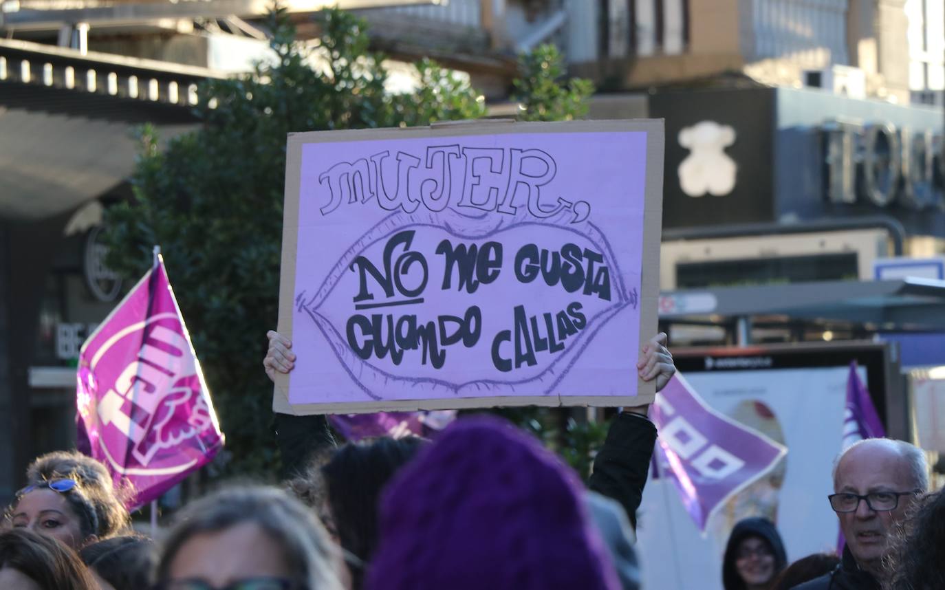 Uno de los carteles mostrados en la manifestación. 