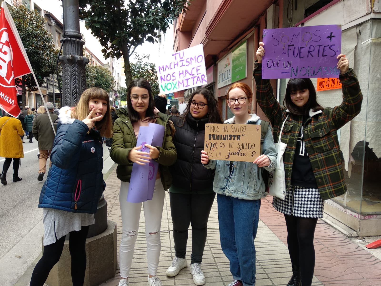 Manifestación en Ponferrada con motivo del Día Internacional de la Mujer