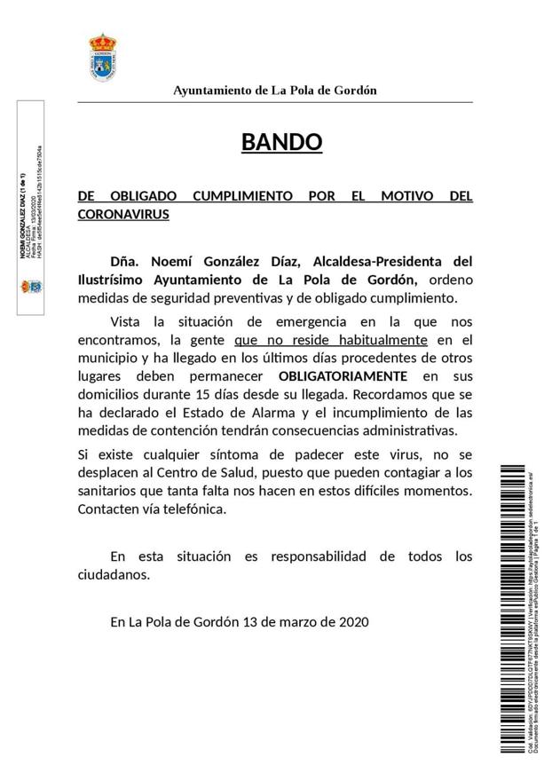 Bando de la Pola de Gordón