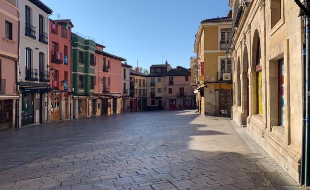 La plaza de San Martín, en la mañana de este domingo.