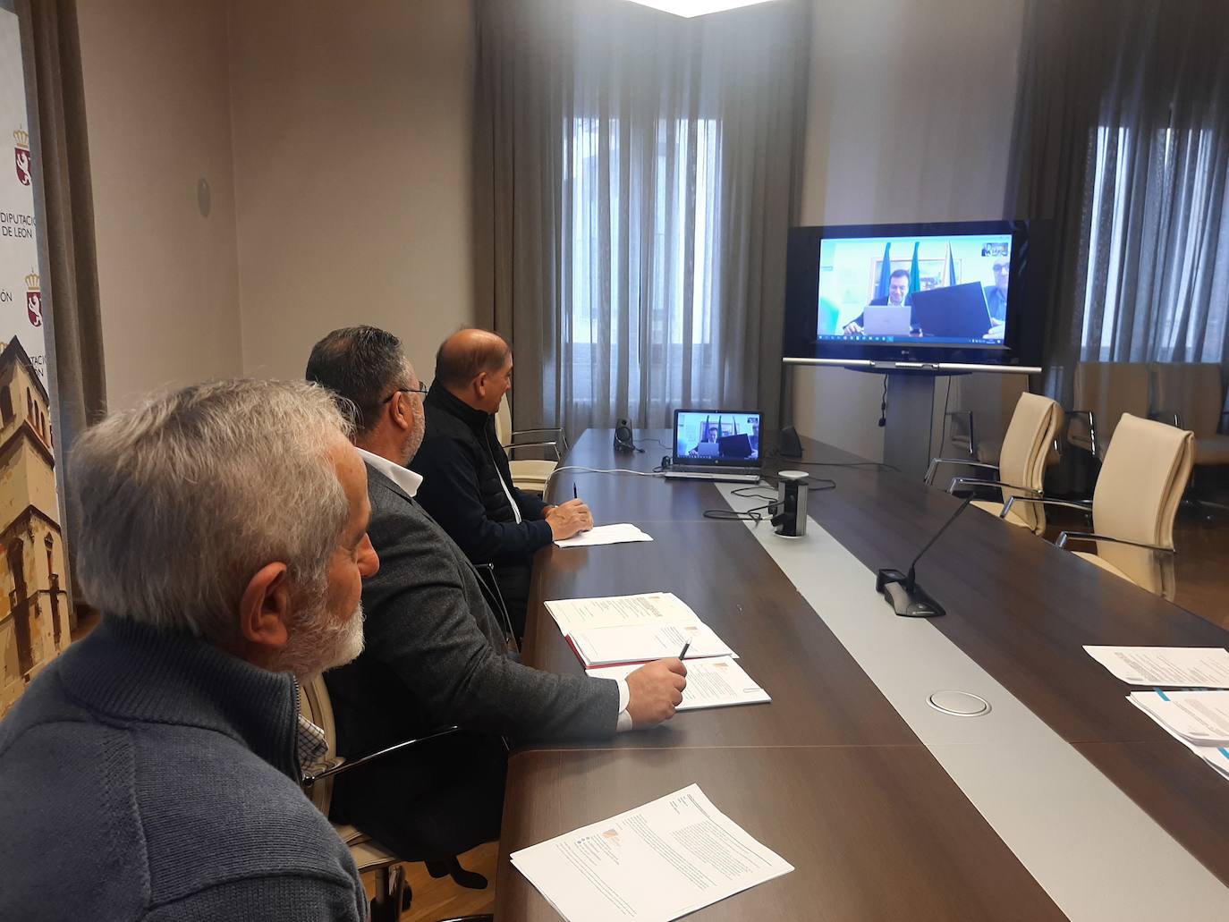 Un momento de la asamblea por videoconferencia. 