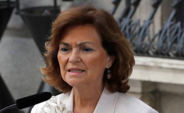 Carmen Calvo, vicepresidente primera del Gobierno.