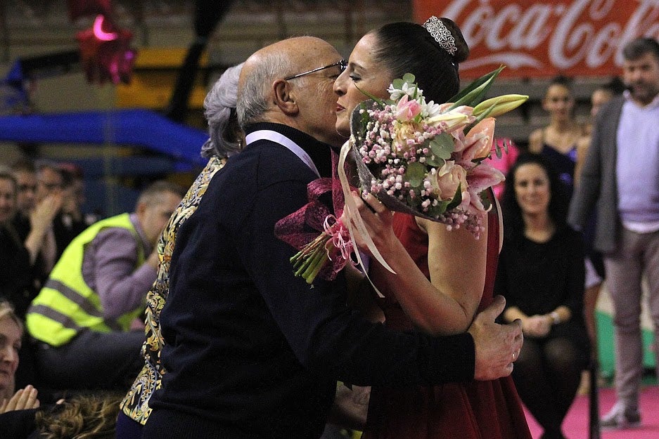 Homenaje a Carolina Rodríguez en el Palacio de los Deportes de León.