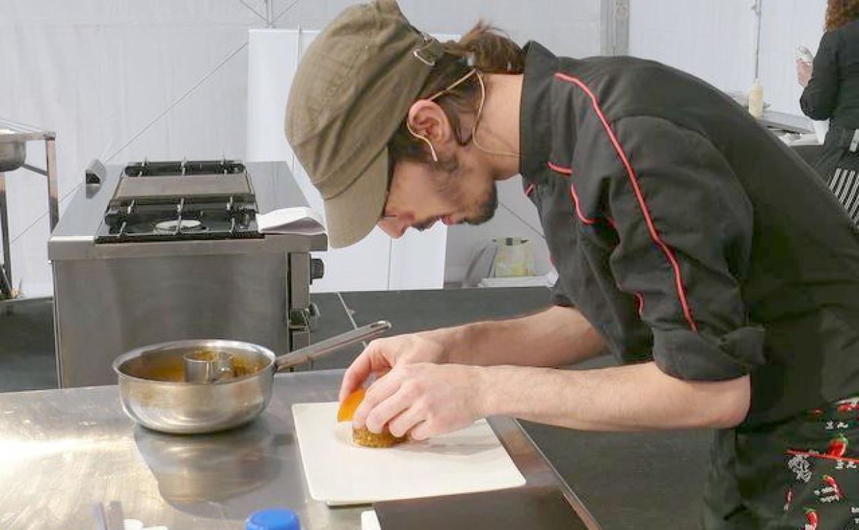 El cocinero leonés Daniel Lombas.