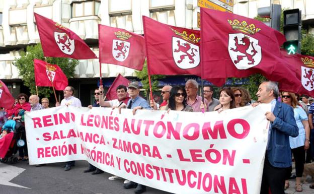 Manifestación leonesista. 