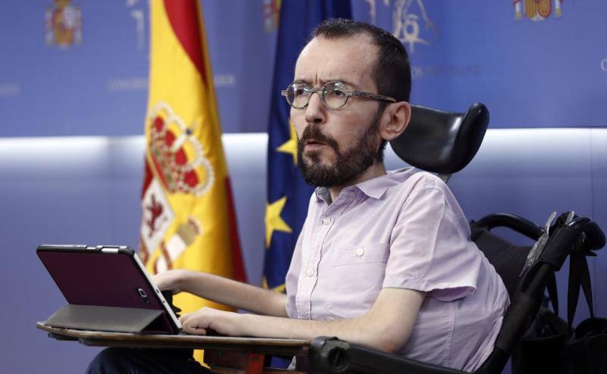 El portavoz de Unidas Podemos en el Congreso, Pablo Echenique.