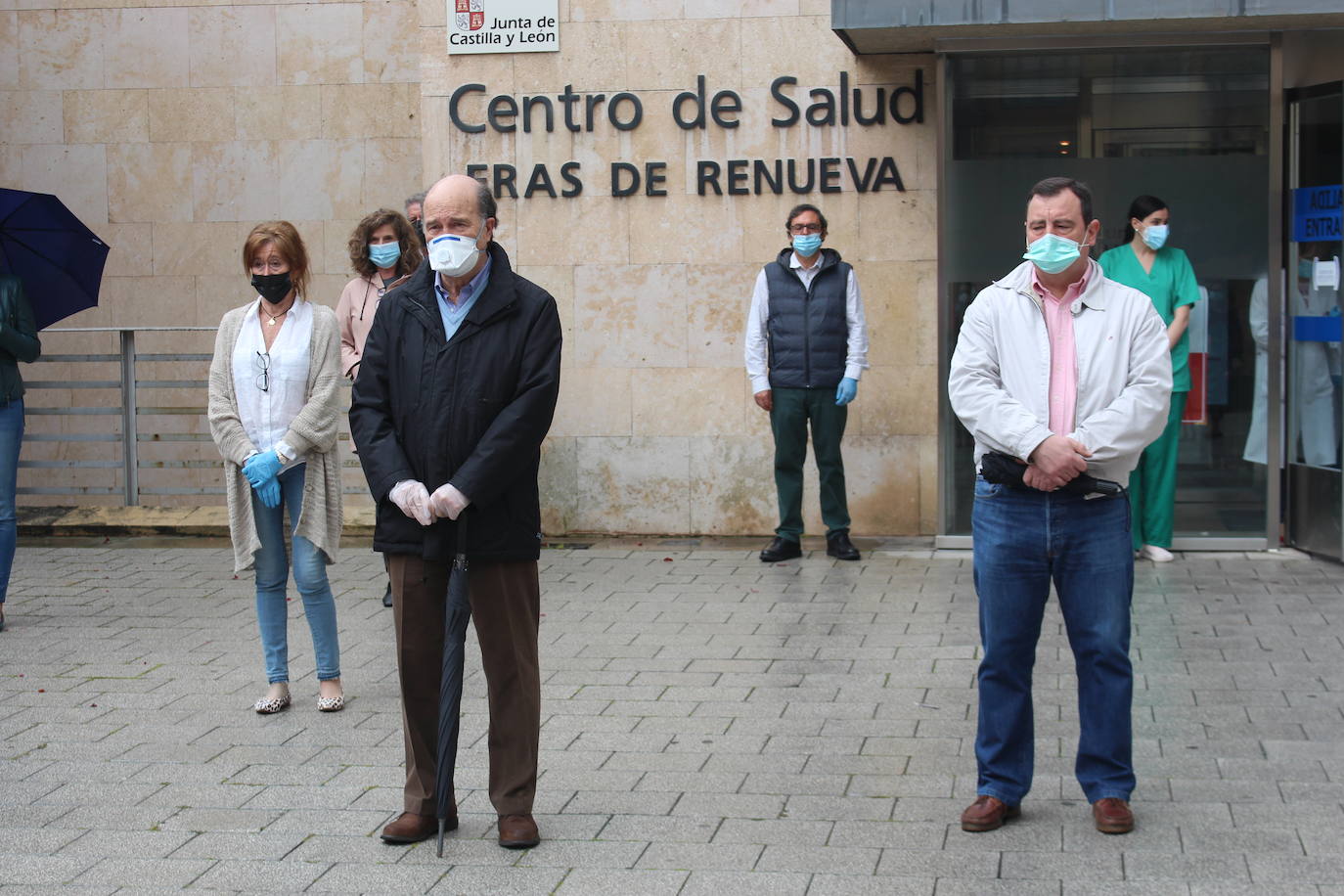 Algunos de los médicos concentrados en León.