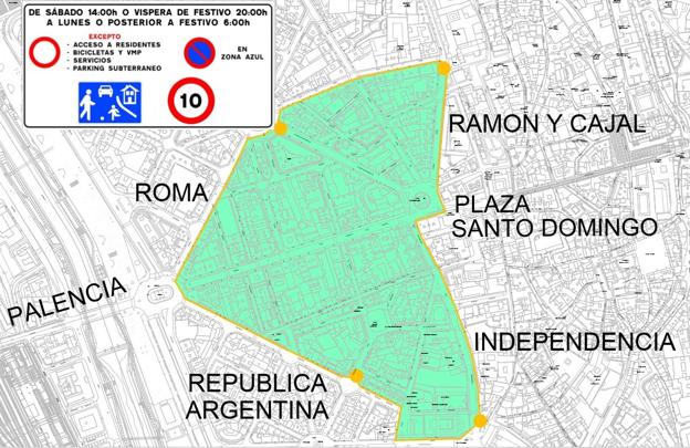 Imagen de la nueva 'zona verde' de León.