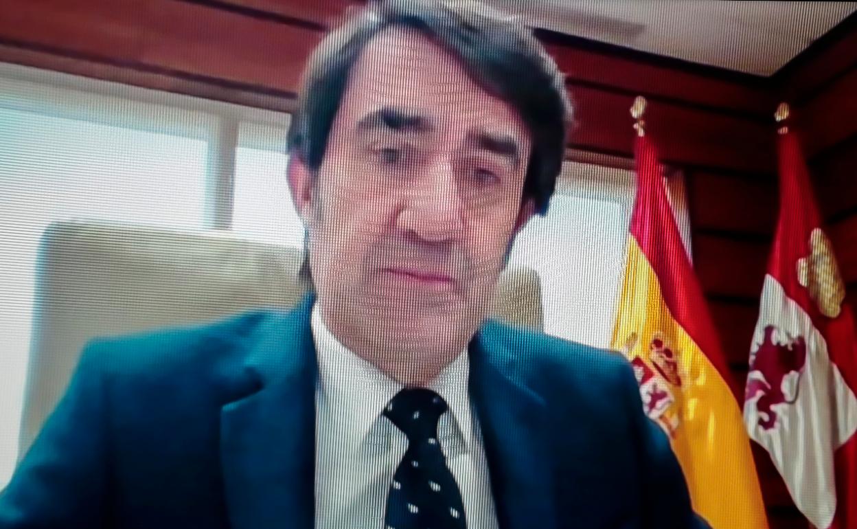 Juan Carlos Suárez-Quiñones, durante el encuentro. 