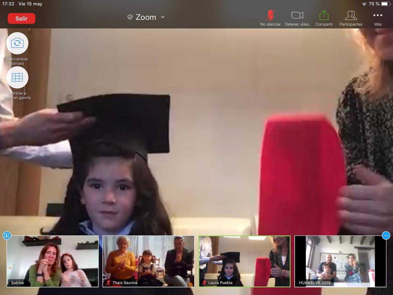 Los alumnos de Infantil del Colegio Peñacorada disfrutaron de la celebración de su salto a Primaria en una ceremonia única gracias a los medios telemáticos. 