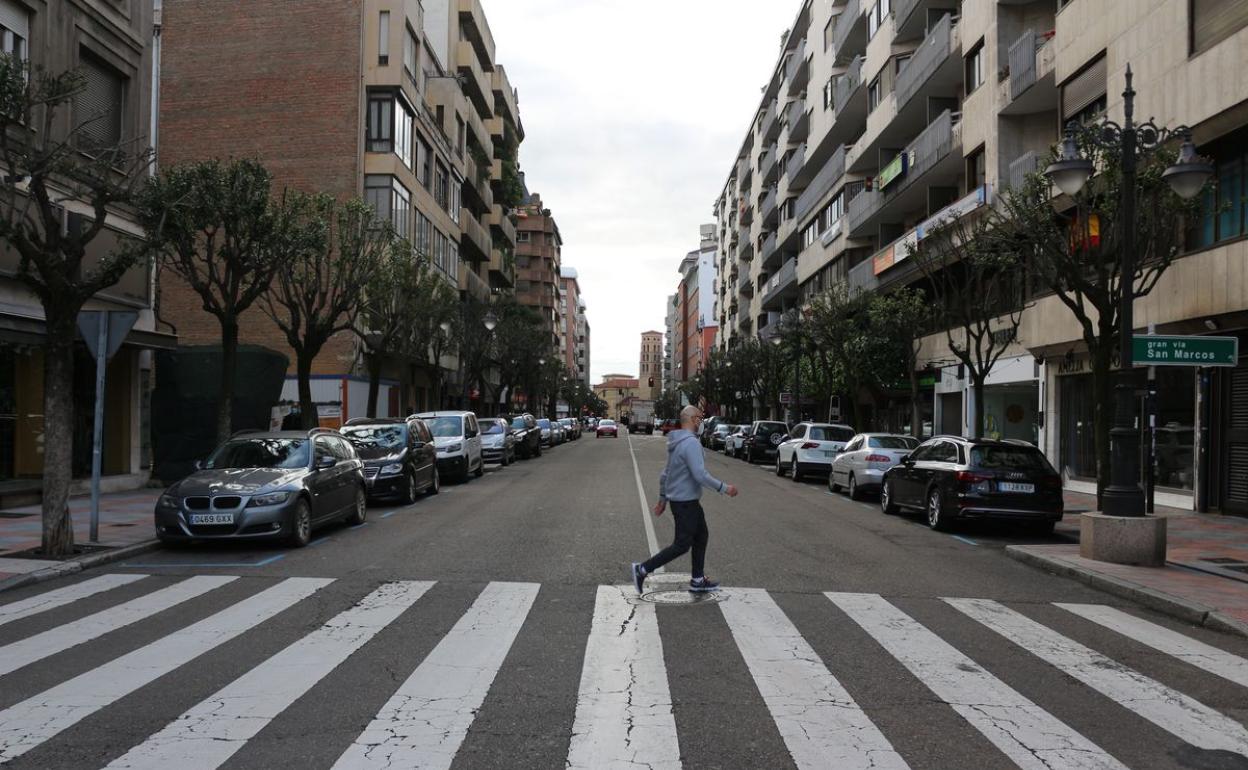 Una de las calles por donde pasaría la manifestación,