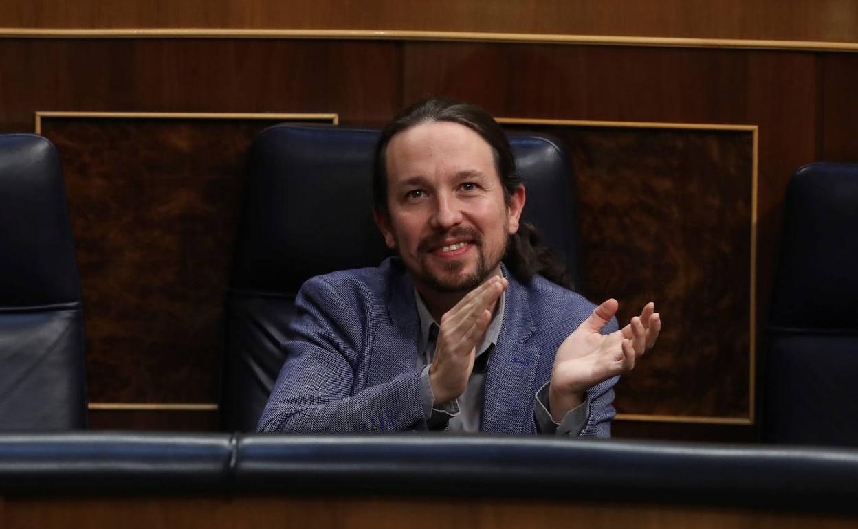 Pablo Iglesias, durante el último pleno en el Congreso de los Diputados.