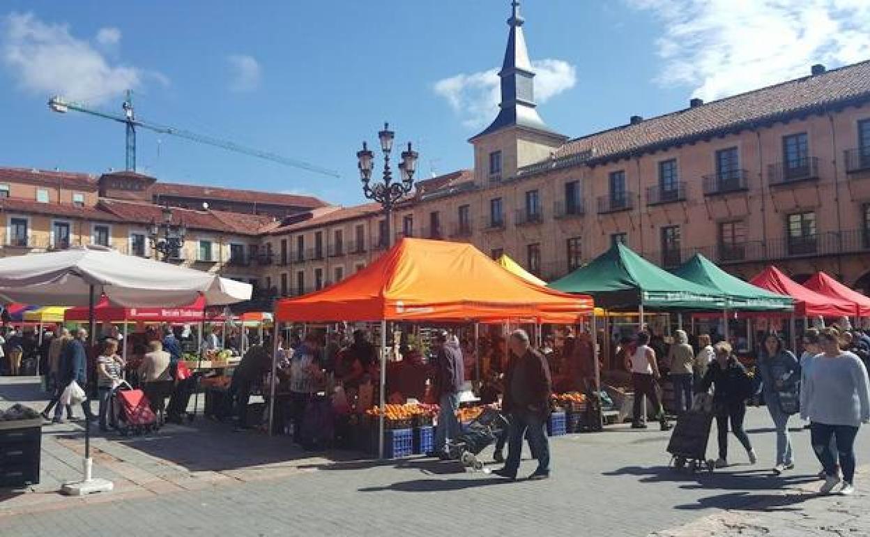 Mercado de la Plaza Mayor de León.