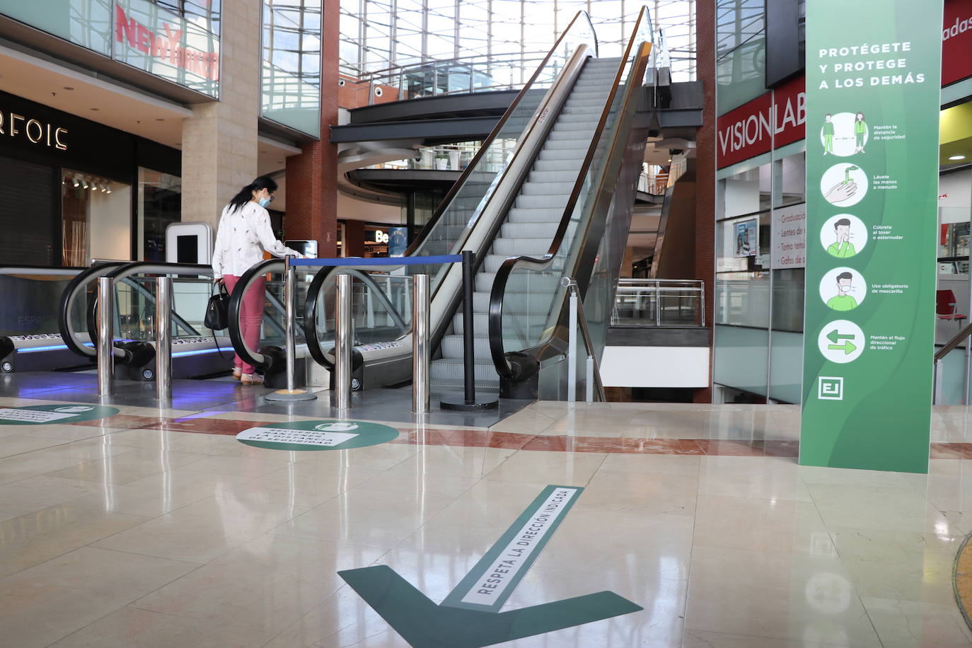 Espacio León ha preparado una serie de medidas de seguridad para un regreso protegidos a la actividad comercial.