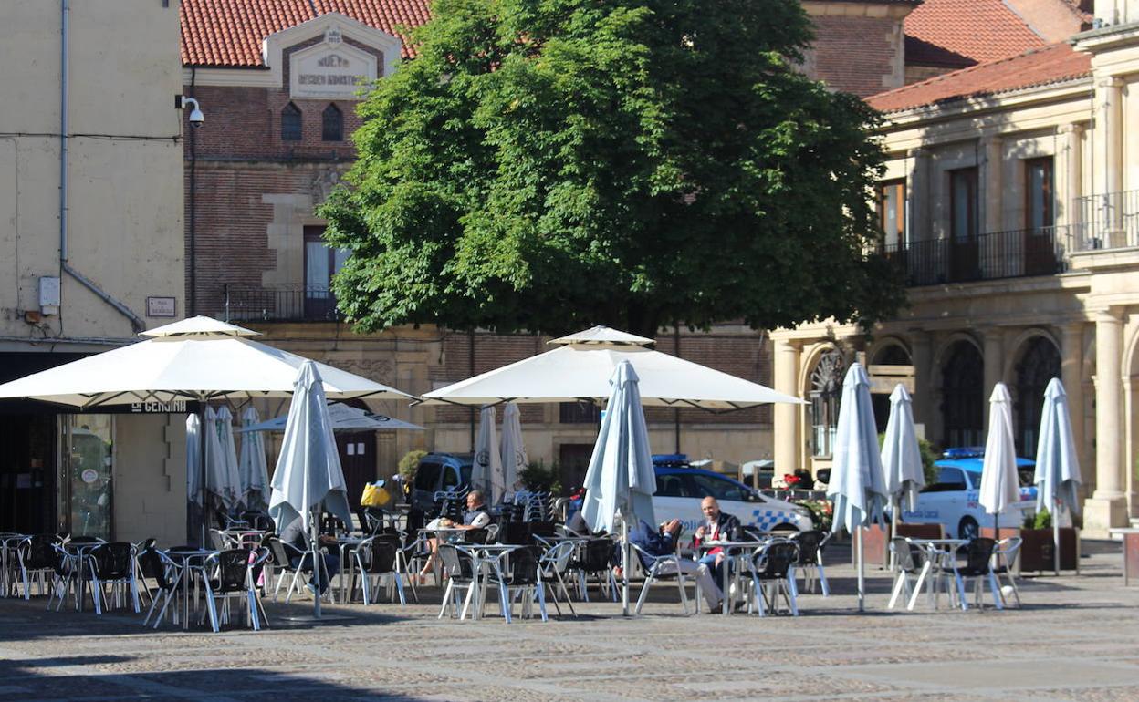 Imagen de la plaza de San Marcelo en León. 