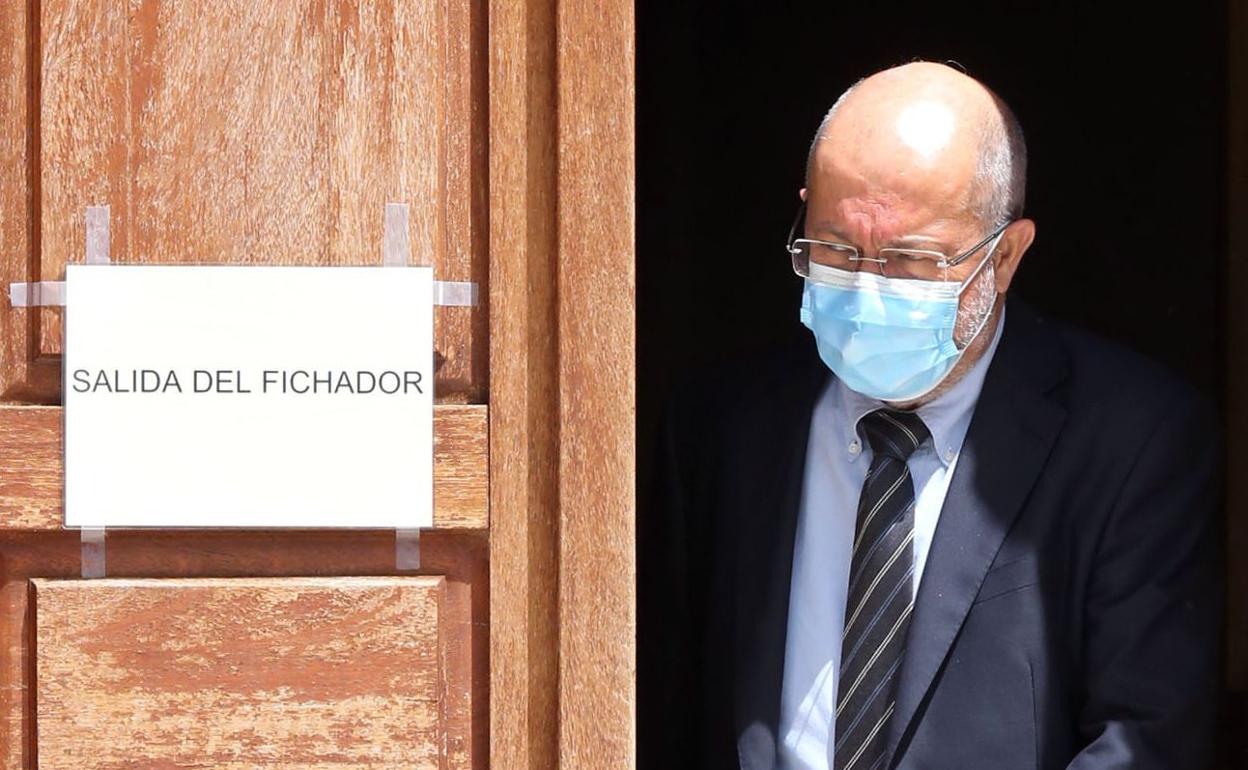 Francisco Igea, este jueves, momentos antes de la rueda de prensa.