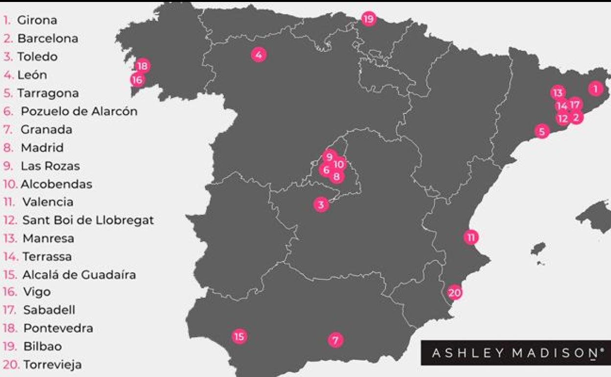 Mapa elaborado tras el estudio.