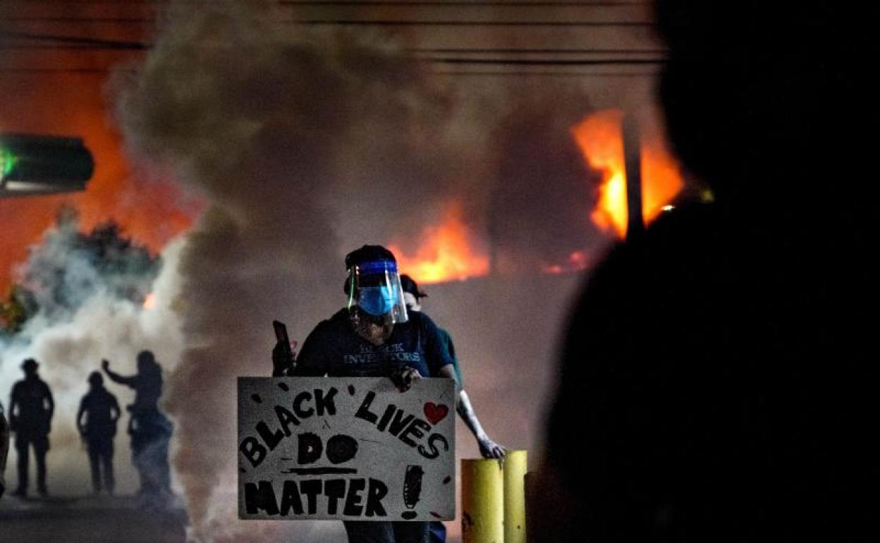 Imagen de las protestas en Atlanta. 